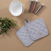 Ticking Stripe Black/White 2 Pc Pot Holder