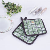 Shadow Check Green 2 Pc Pot Holder