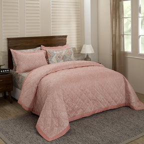 Classical Fusion Barre Hand Quilted Summer AC Quilt/Quilted Bed Cover/Comforter Pink