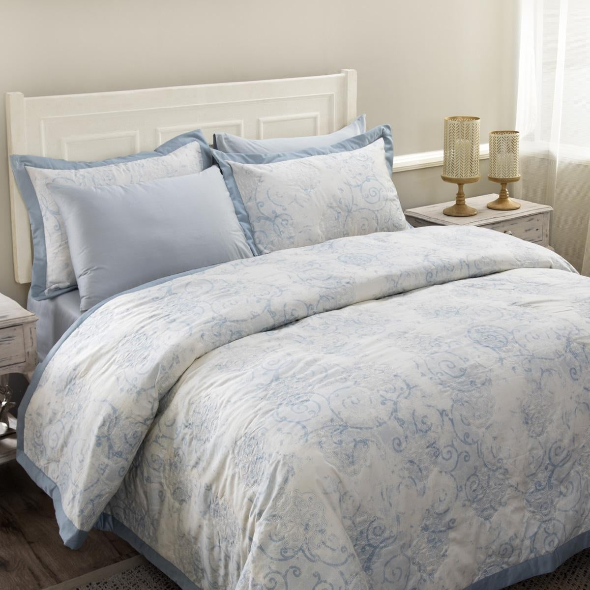 Unraveled Capriccio Summer AC Quilt/Quilted Bed Cover/Comforter Blue