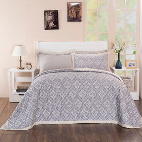 Folklore Transition Diamond Festivity Summer AC Quilt/Quilted Bed Cover/Comforter Blue