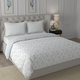 Hermosa Exotic Bouquet Foliage Blue Quilt