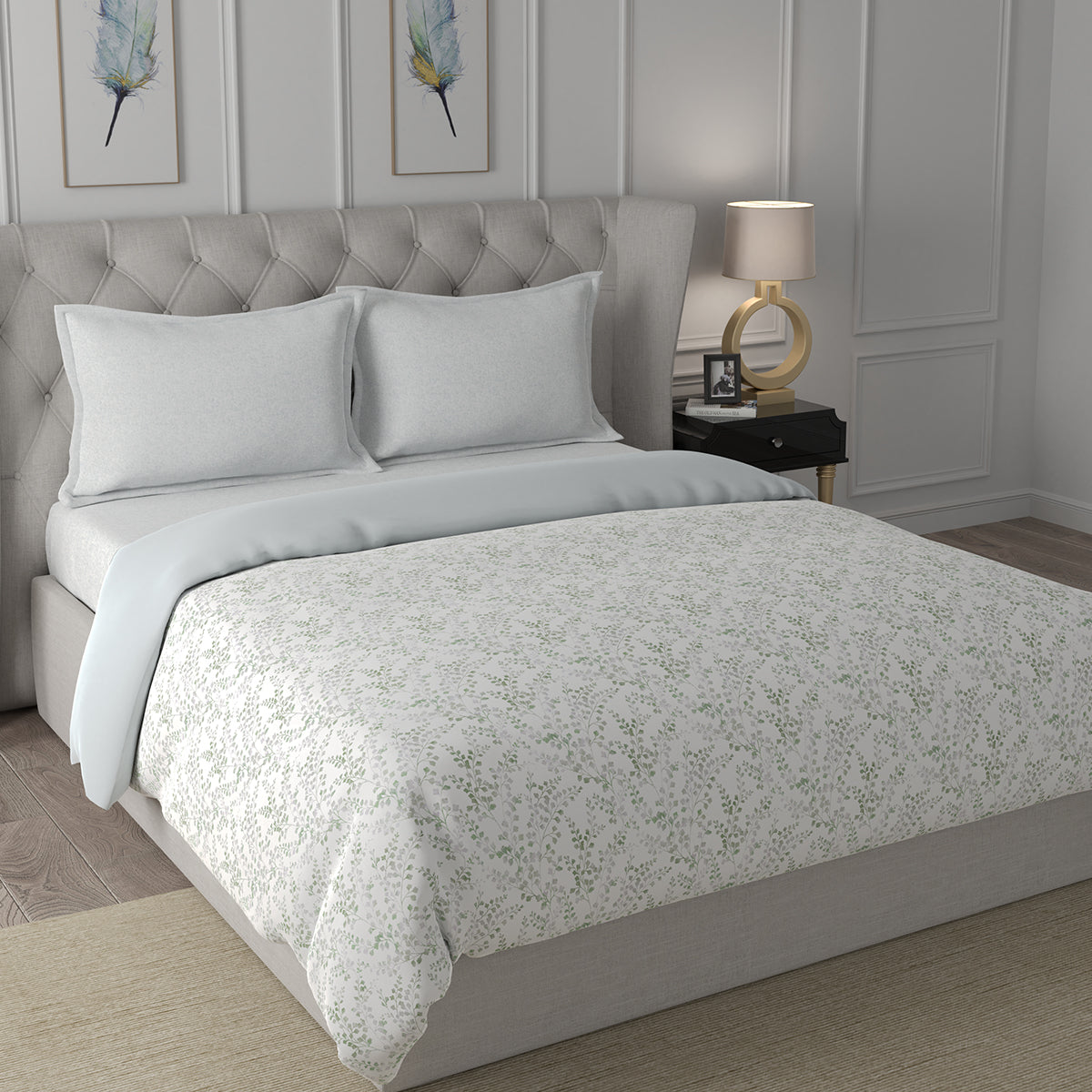 Hermosa Exotic Bouquet Foliage Neutral Quilt