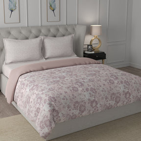 Backyard Patio Textured Floral Summer AC Quilt/Quilted Bed Cover/Comforter Brown