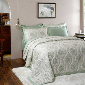 Tranquil Essence Lawn Leaflet Green Summer AC Quilt/Quilted Bed Cover/Comforter