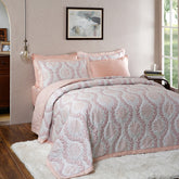 Tranquil Essence Lawn Leaflet Peach Summer AC Quilt/Quilted Bed Cover/Comforter