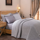 Exotic Heritage Leafy Swirl Neutral Summer AC Quilt/Quilted Bed Cover/Comforter Quilt