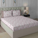 Regency Alicia Printed 210TC 100 %Cotton Pink Bed Sheet