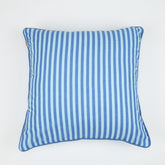Reversible Solid Voile Blue Medium 45X45 Cm Quilted Machine Cushion Cover