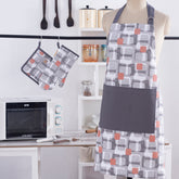 Scandi Block Red/Grey 1 Pc Apron