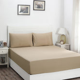 Slumber Plain Easy Care Percale 100% Cotton Nomad Fitted Sheet