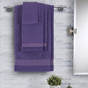 Co-Exist Zest Antimicrobial Antifungal Super Absorbent & Soft Purple Towel Set