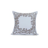 Tendril Embroidery Neutral Medium 50x50 Cm Embroidery Machine Cushion Cover