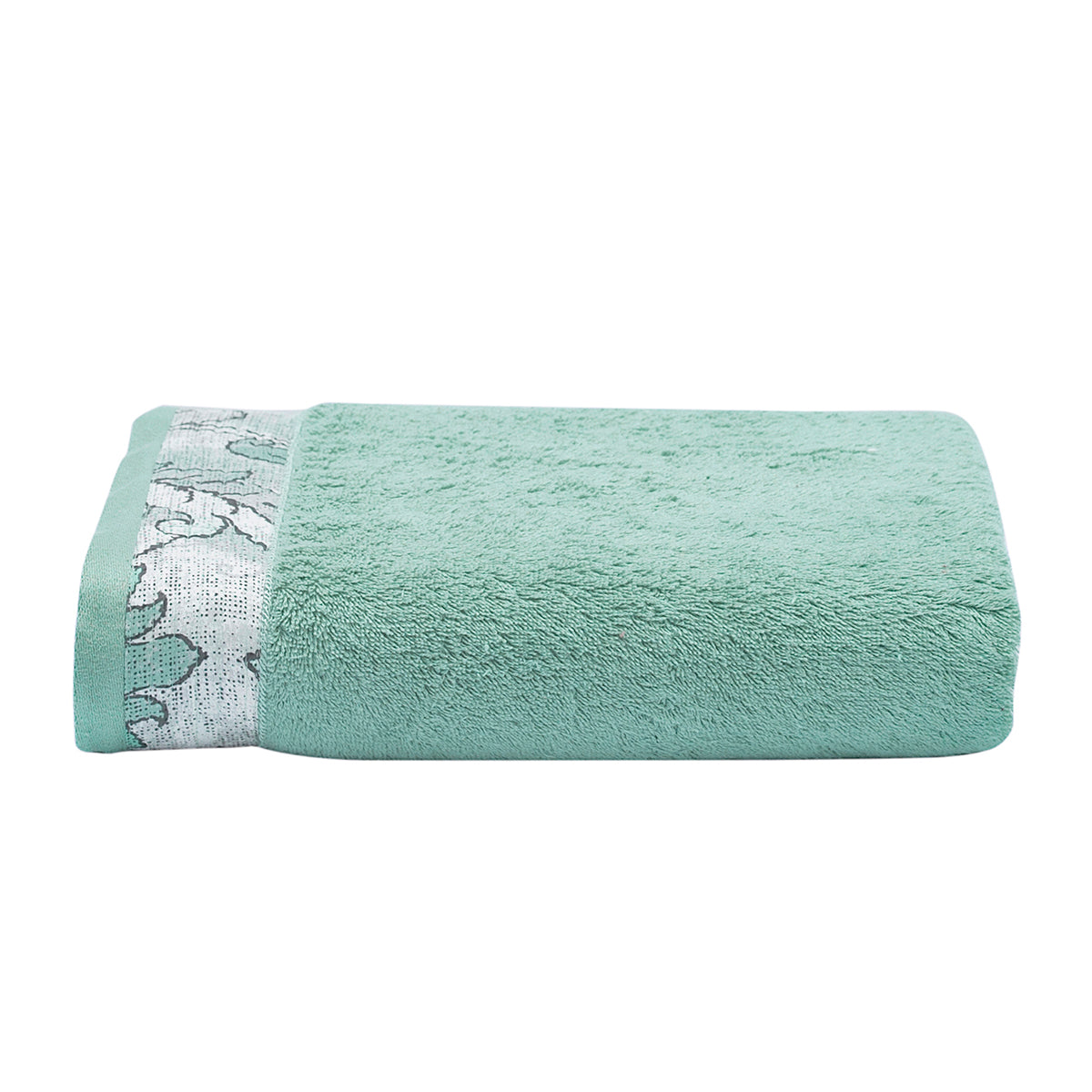 Nostalgic Attire Deco Petal Blue Antimicrobial Antifungal Super Absorbent & Soft Towel