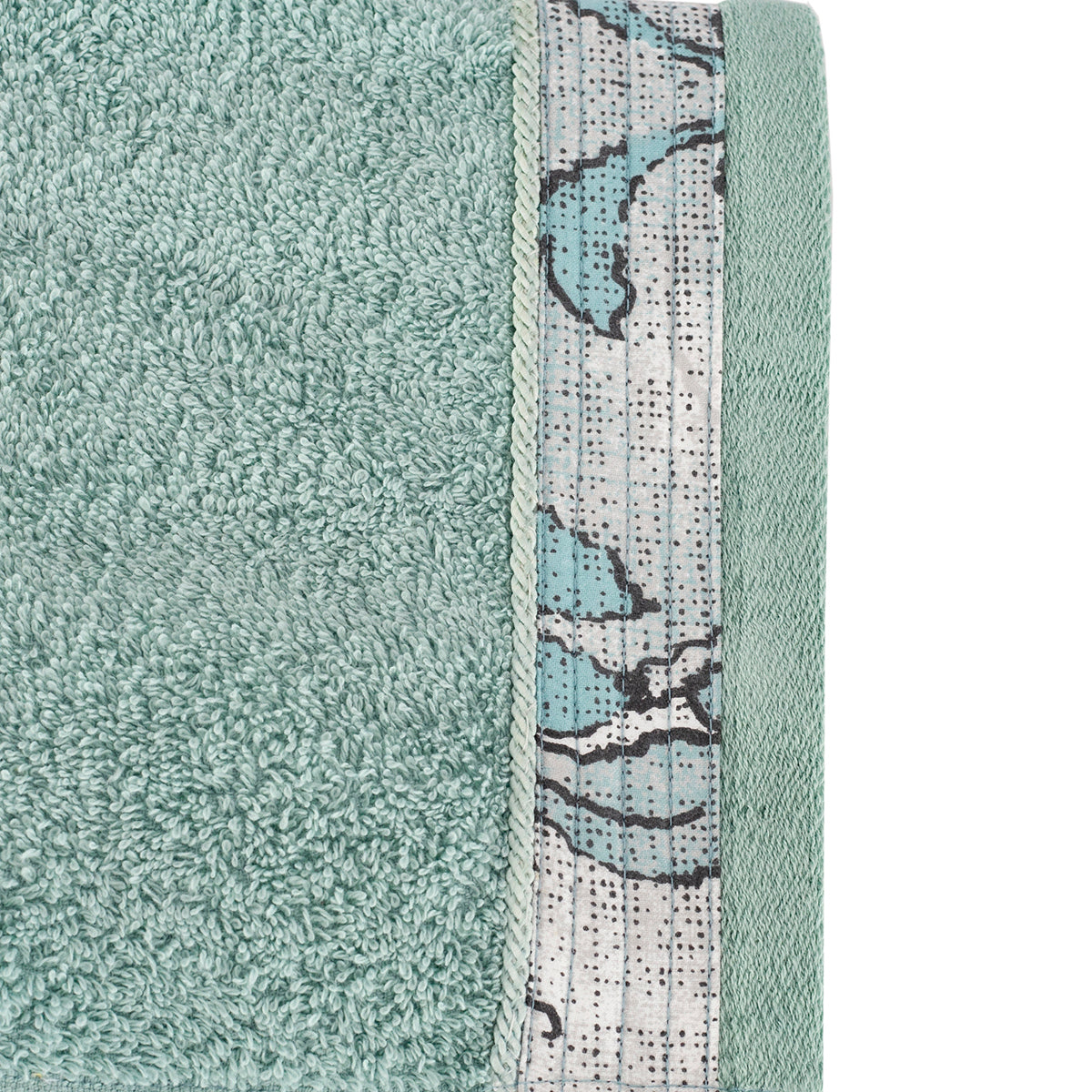Nostalgic Attire Deco Petal Blue Antimicrobial Antifungal Super Absorbent & Soft Towel