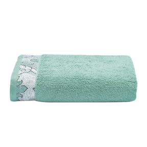 Nostalgic Attire Deco Petal Blue Antimicrobial Antifungal Super Absorbent & Soft Towel