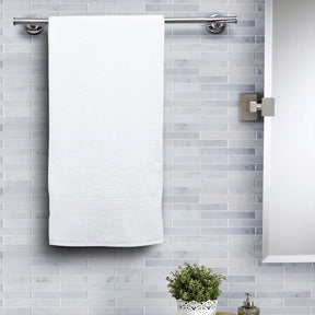 Jeneth Ultra-Soft and Highly Absorbent White Bath Towel
