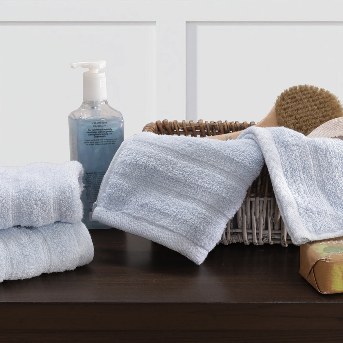 Casper Antimicrobial Antifungal Super Absorbent & Lofty Baby Blue Towel Set