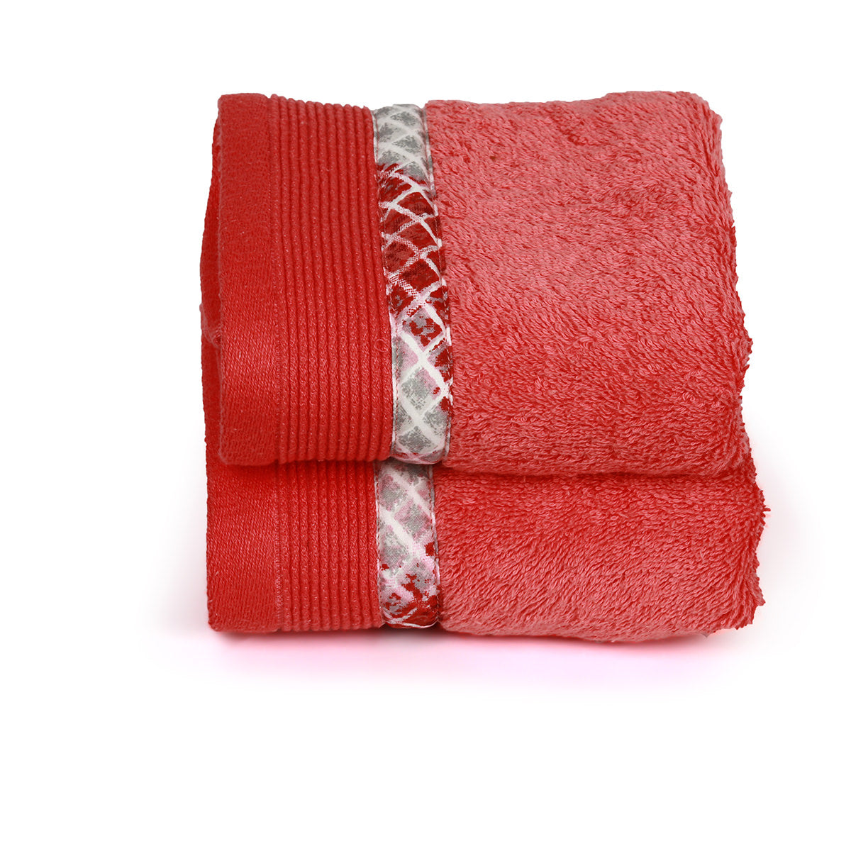 Mad for Plaid Foggy Surf Antimicrobial Antifungal Super Absorbent & Soft Red Towel Set