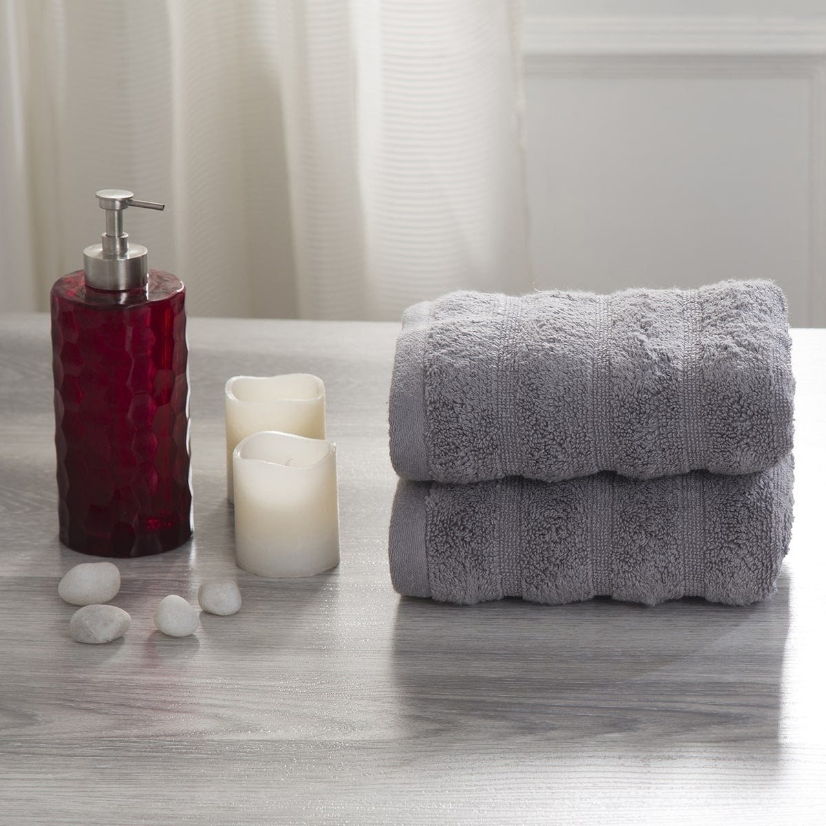 Casper Antimicrobial Antifungal Super Absorbent & Lofty Frost Grey Towel Set